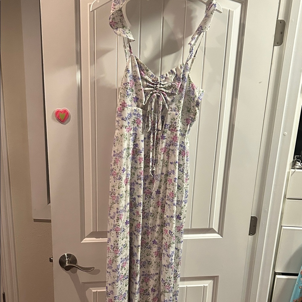 Floral Lace-Up Women's Nightgown